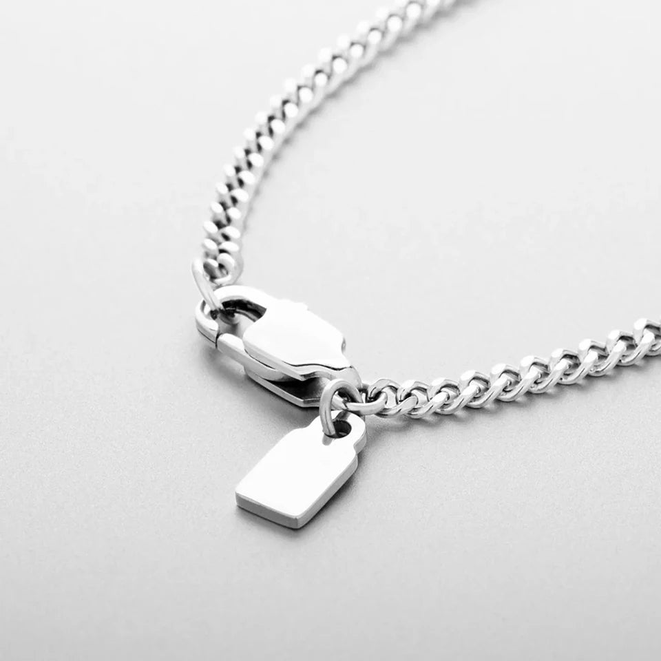 Minimal Cuban Chain (Silver) 1.8mm
