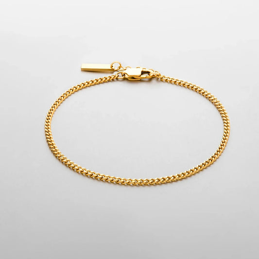 Minimal Cuban Bracelet (Gold)