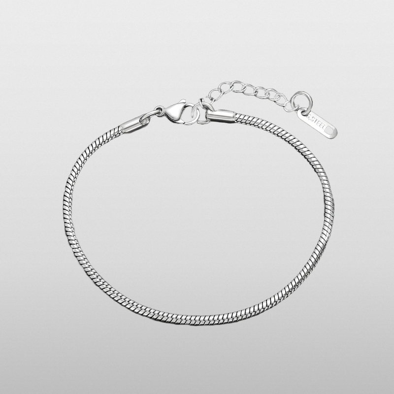 Curved Bracelet (Silver) 1.5mm