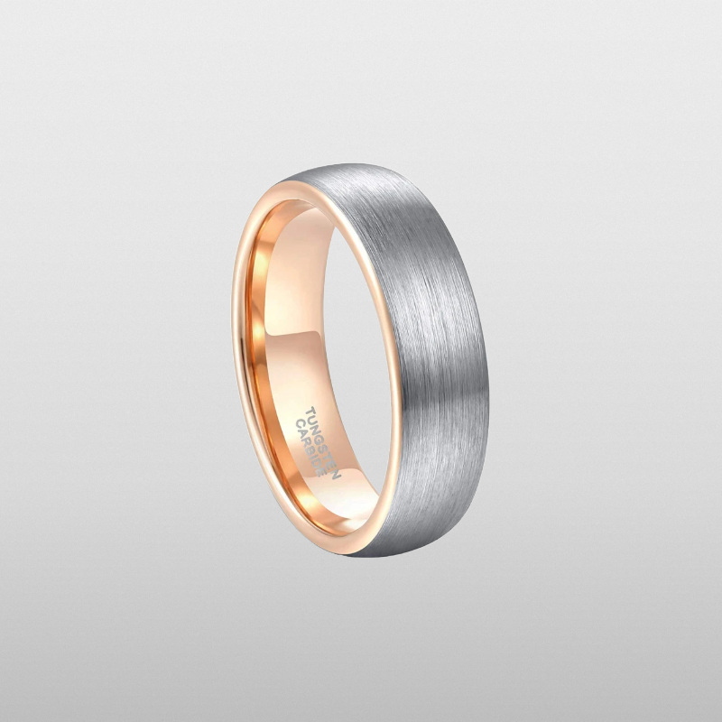Brushed Rose Ring (Silver) 6mm