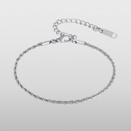 Rope Bracelet 2mm (Silver)